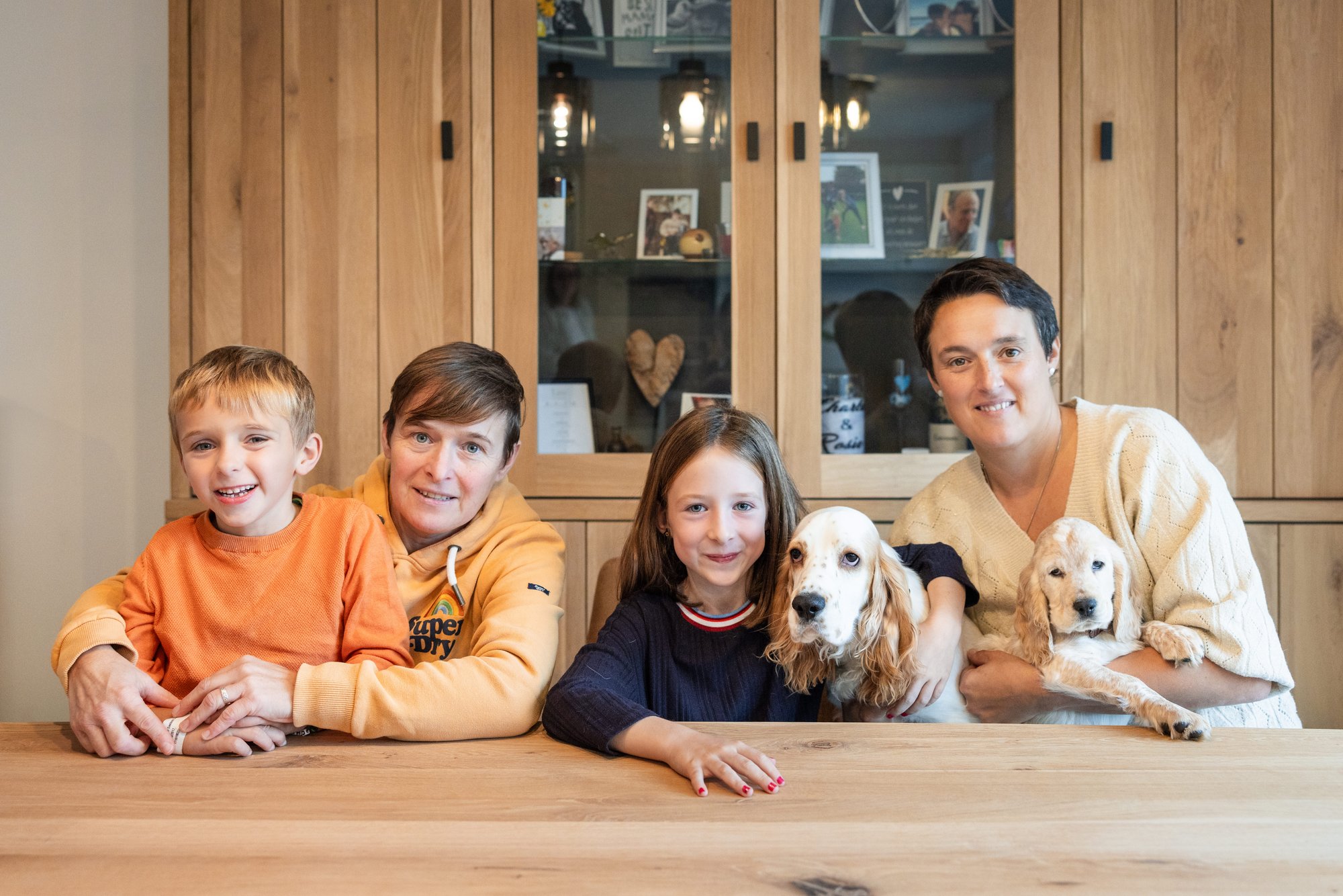 Christine, Wendy en de kinderen en honden